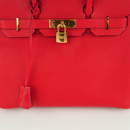 Hermes Epsom Birkin 30 Rouge Casaque 6 of 27