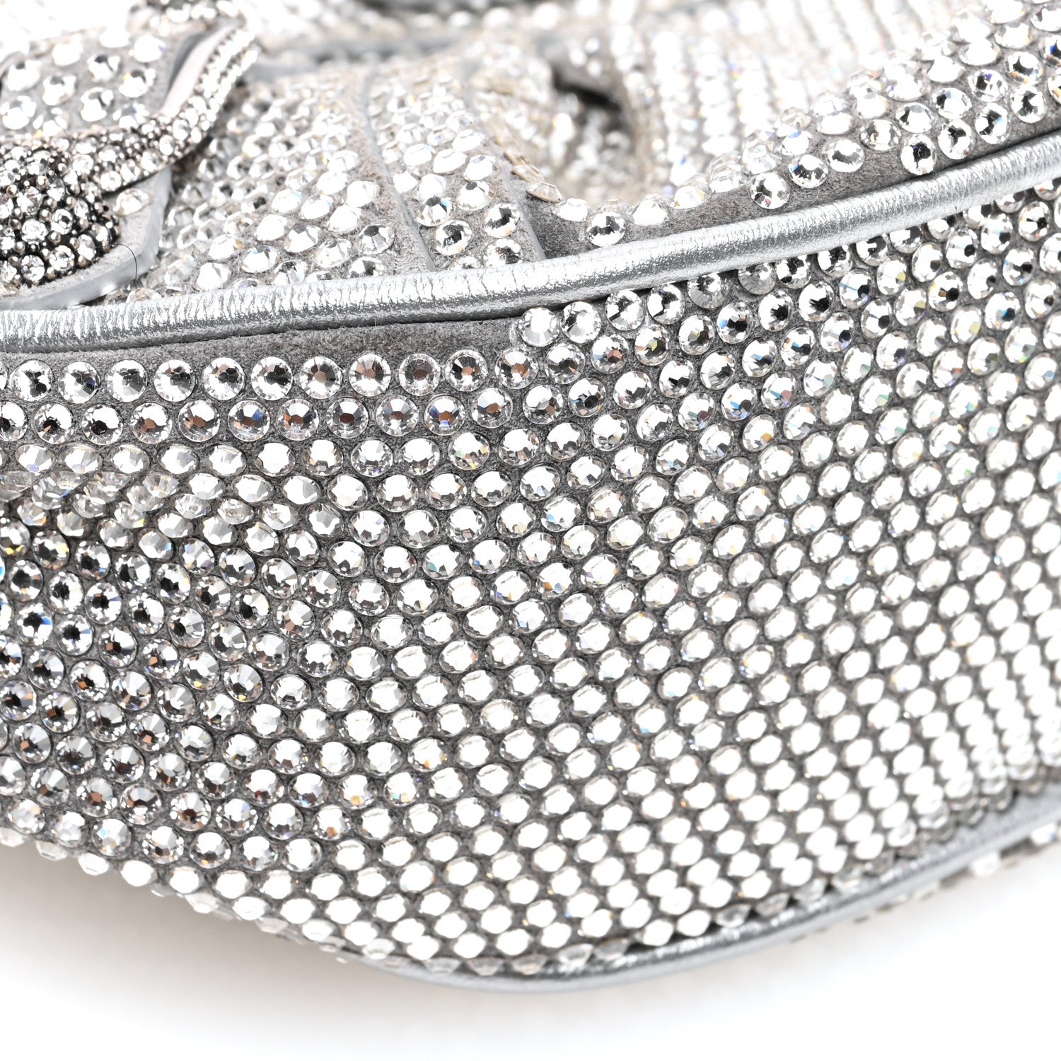 Balenciaga Rhinestone Encrusted Le Cagole Shoulder Bag XS Silver 9 of 10