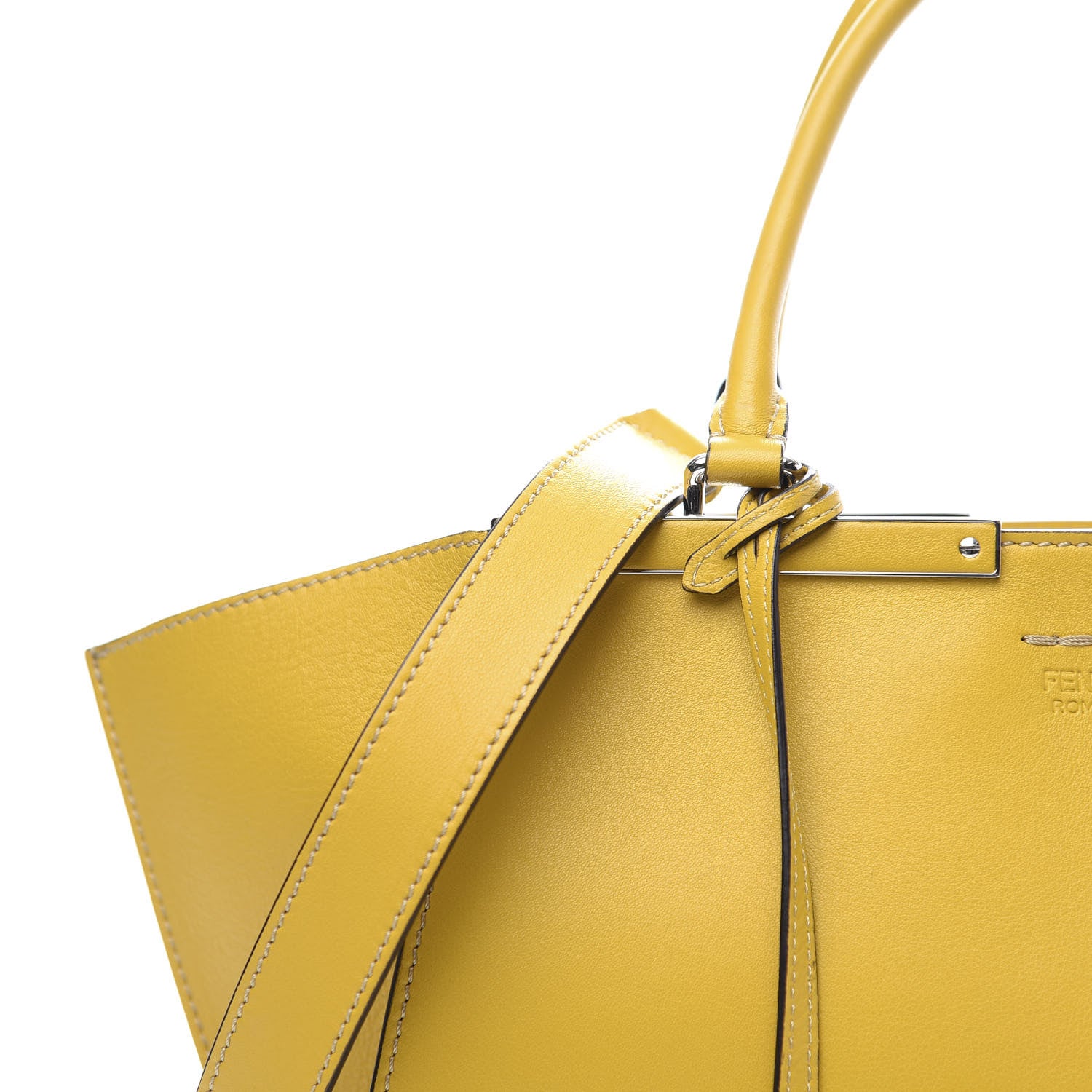 Fendi Vitello Dolce Croc Tail Petite 3Jours Tote Chantilly 11 of 11