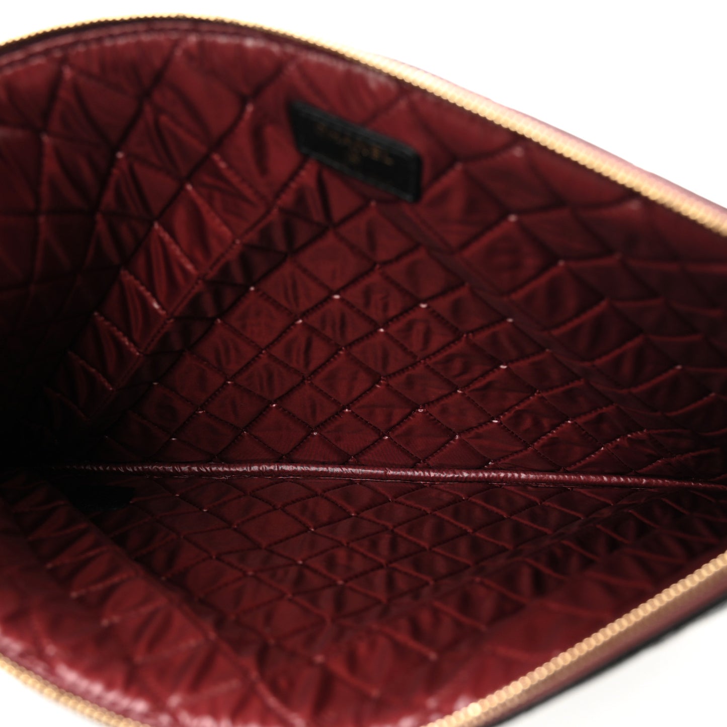 Caviar Quilted Large Cosmetic Case Black