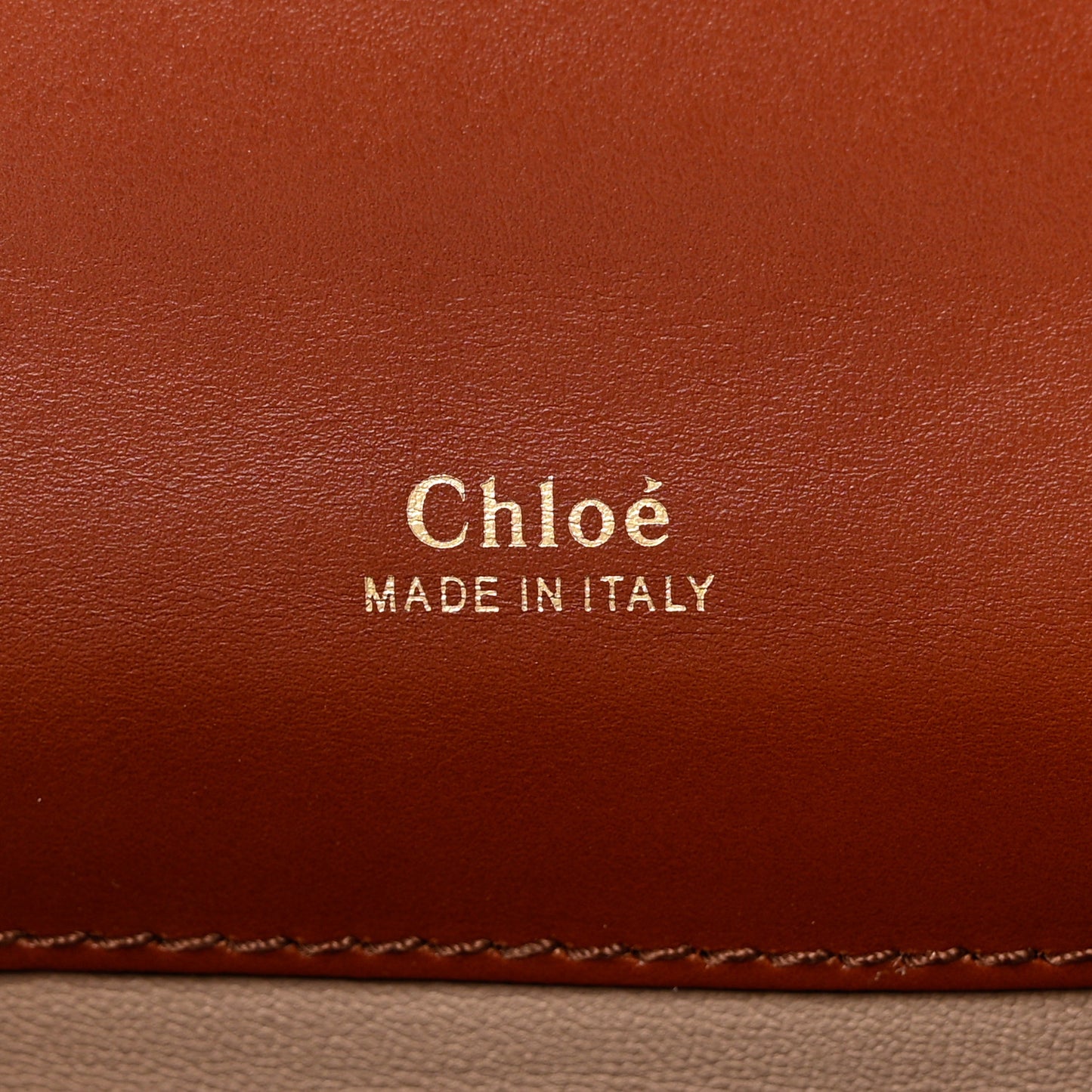 Shiny Goatskin Calfskin Mini Aby Chain Shoulder Bag Sepia Brown