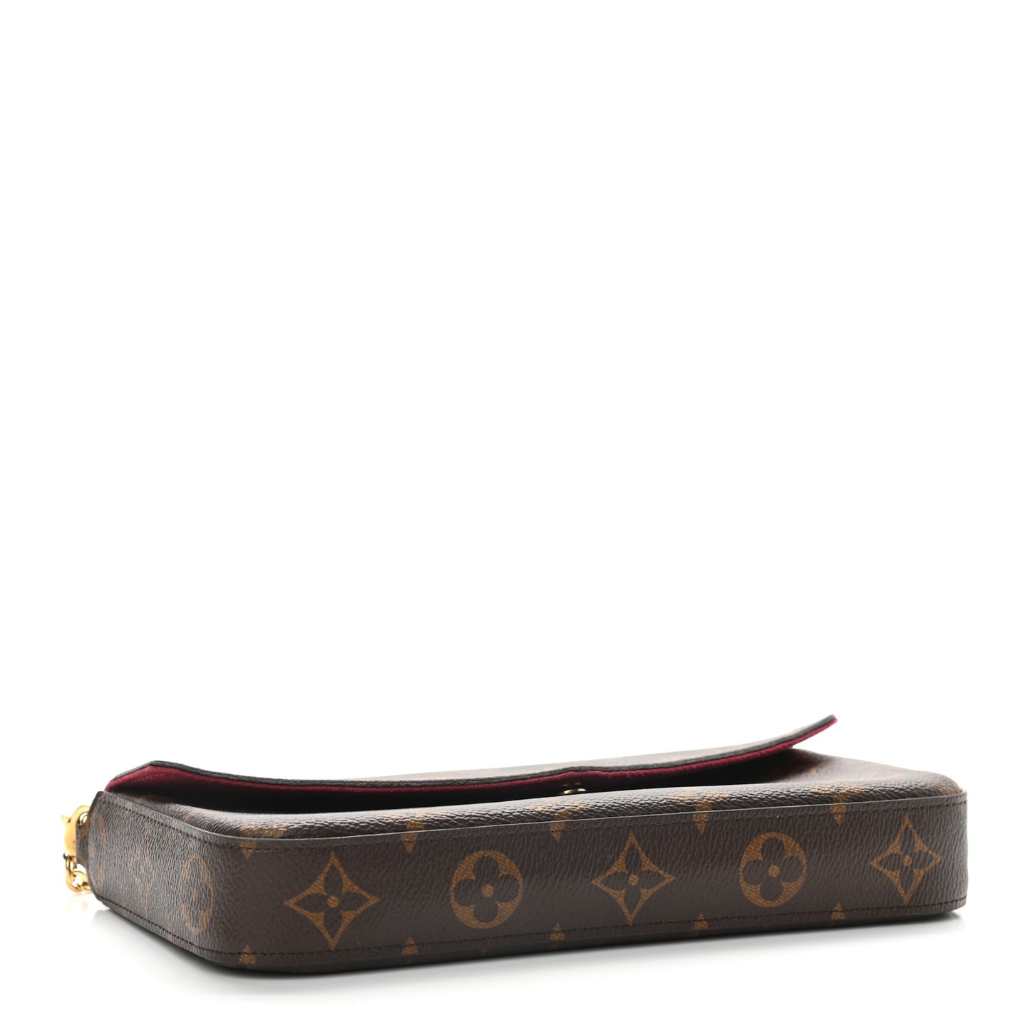 Monogram Pochette Felicie Chain Wallet Fuchsia