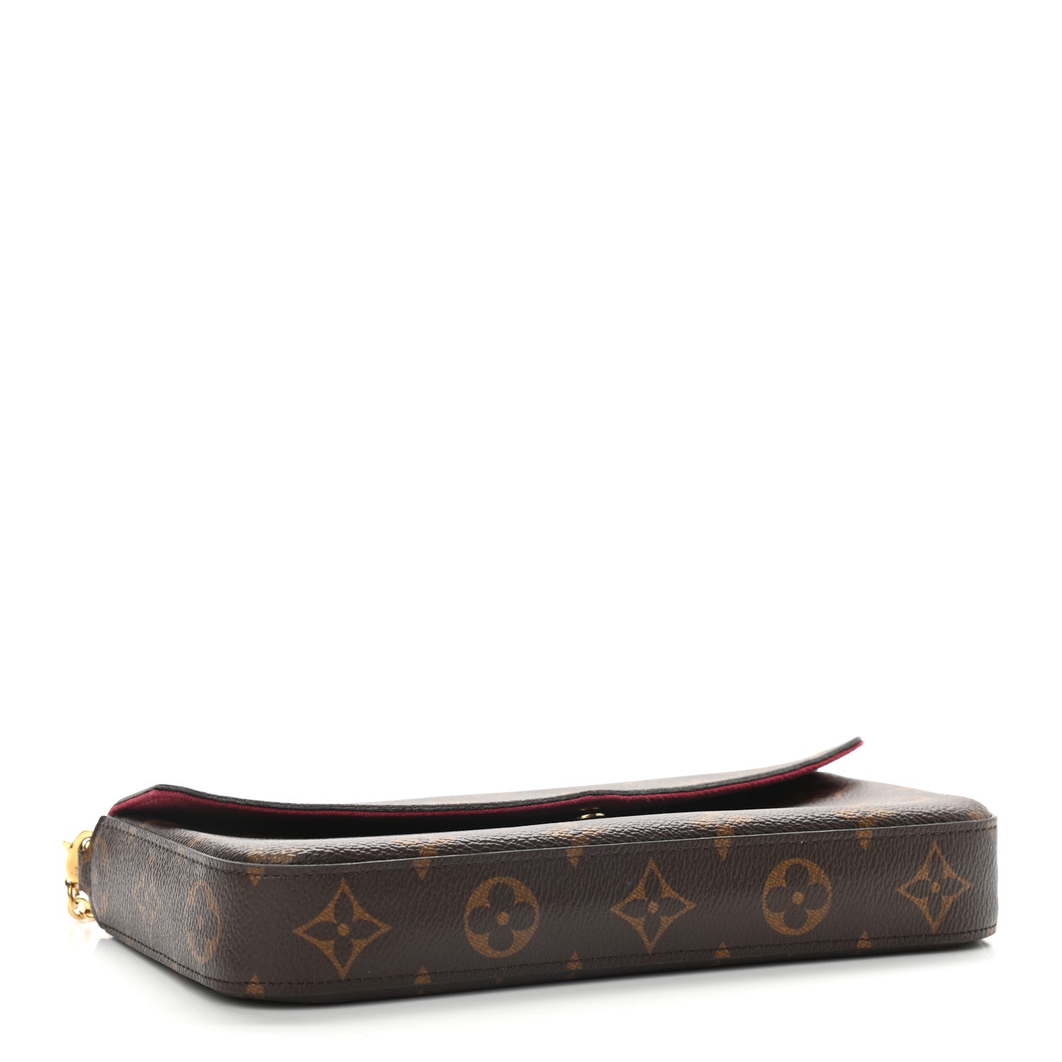 Louis Vuitton Monogram Pochette Felicie Chain Wallet Fuchsia 5 of 9