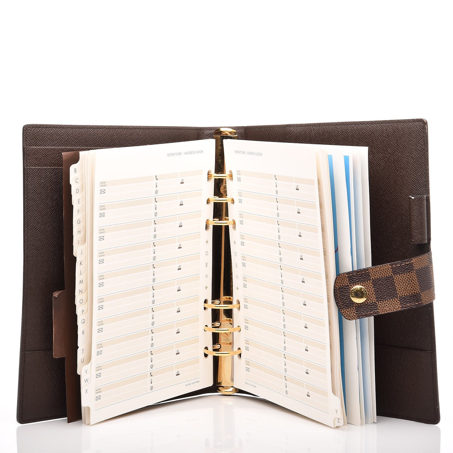 Damier Ebene Large Ring Agenda Cover