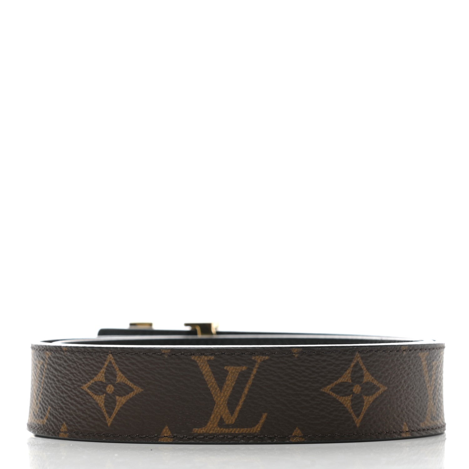 Louis Vuitton Calfskin Monogram 40mm LV Initiales Reversible Belt 80 32 Black 2 of 6