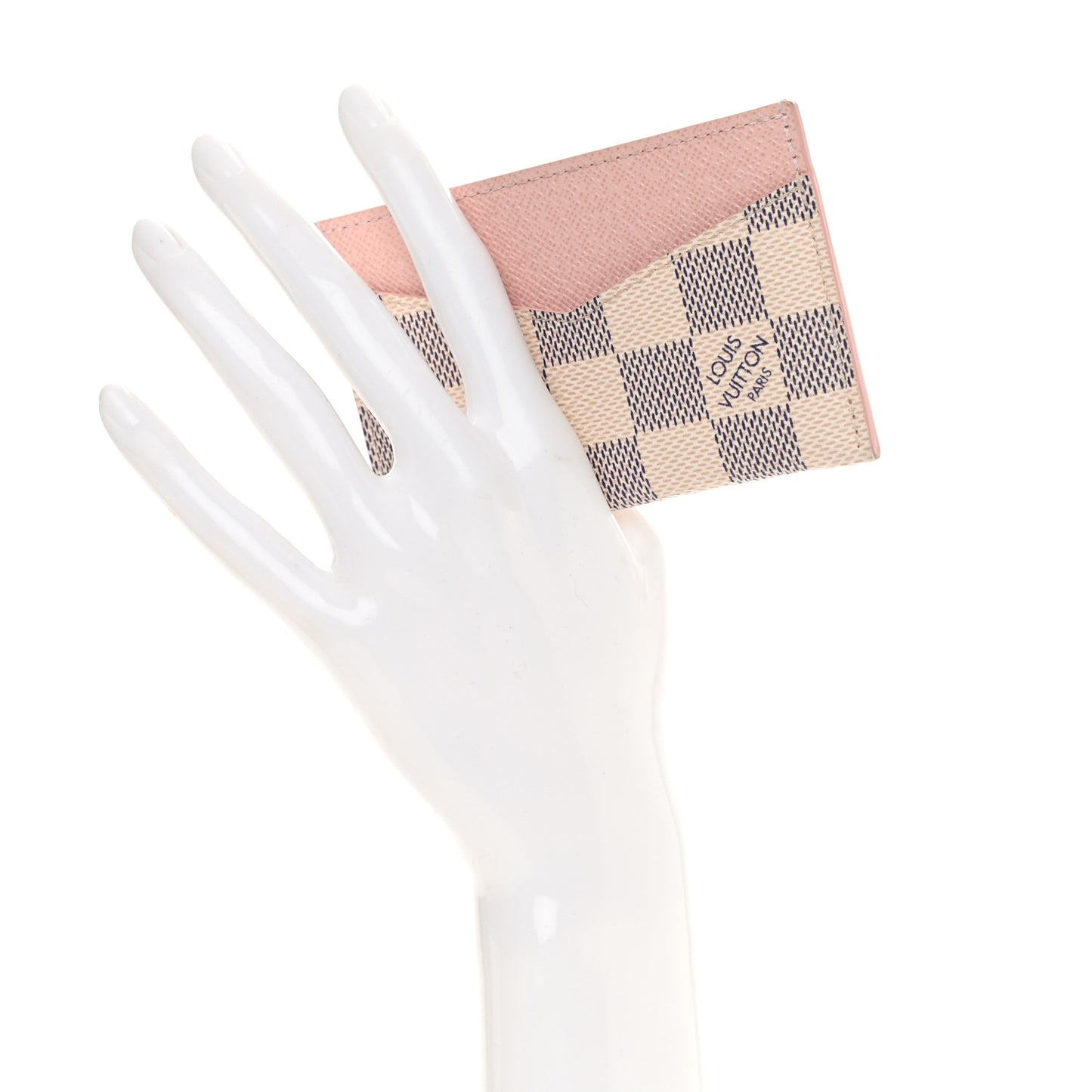 Damier Azur Daily Card Holder Rose Ballerine