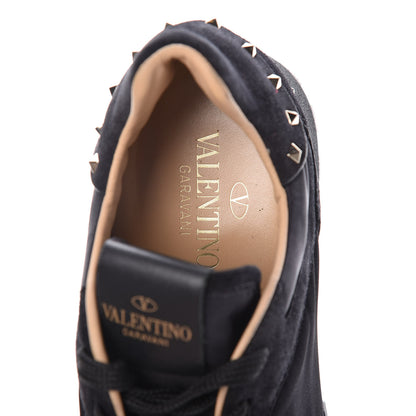 Valentino Garavani Suede Nylon Camouflage Womens Soul Rockstud Sneakers 39 Black 6 of 9
