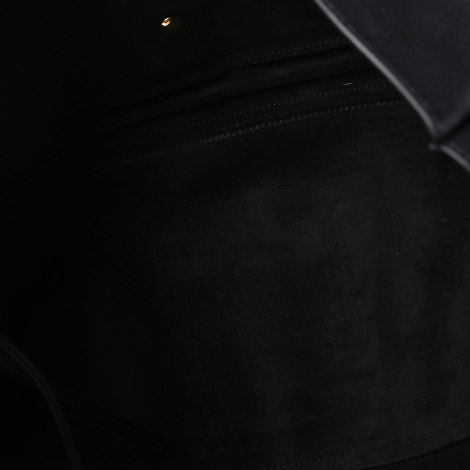 Celine Shiny Lambskin Soft Triomphe Half Moon Bag Black 5 of 9