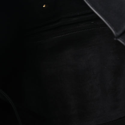 Celine Shiny Lambskin Soft Triomphe Half Moon Bag Black 5 of 9