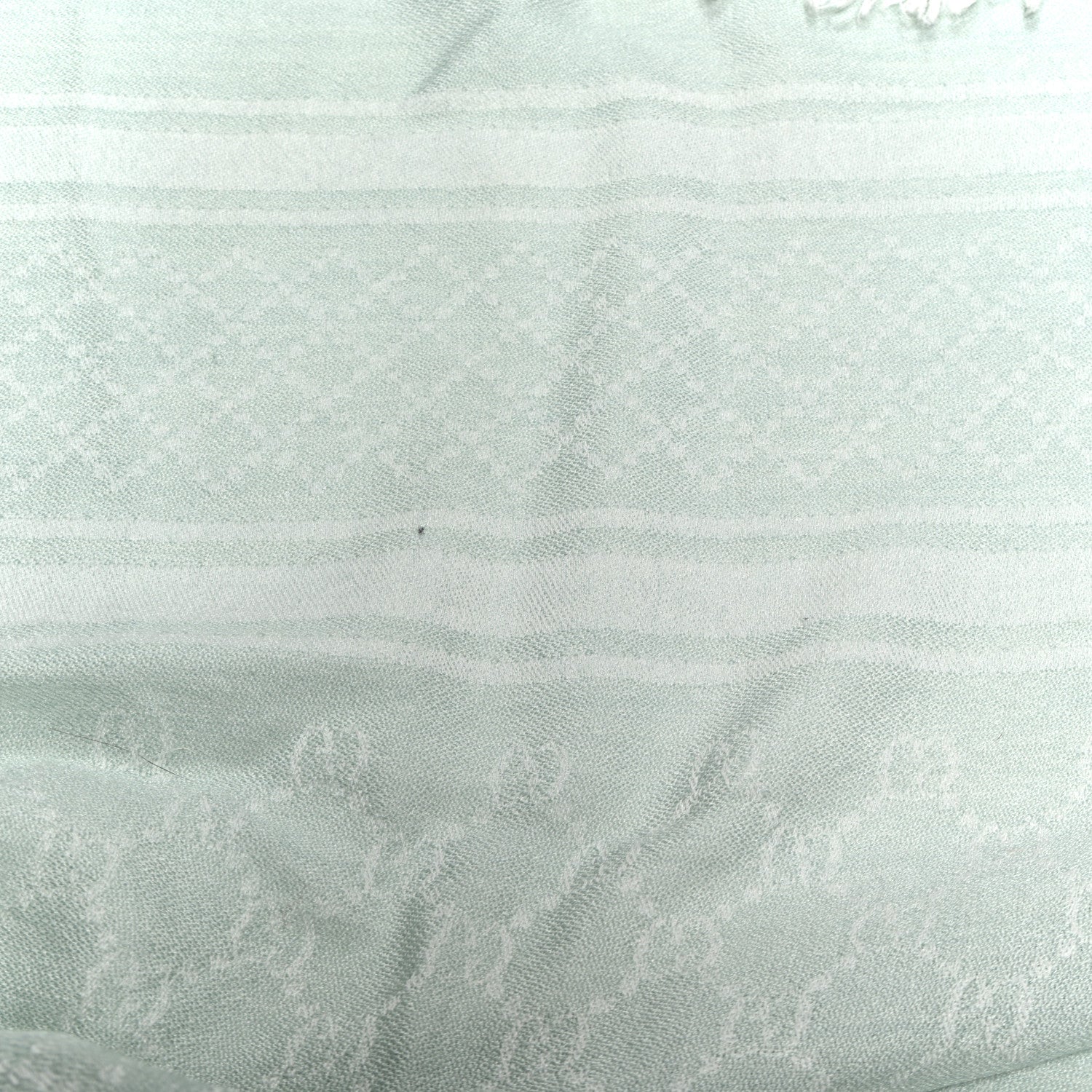 Gucci Wool Silk GG Monogram GGNat Scarf Green 3 of 4