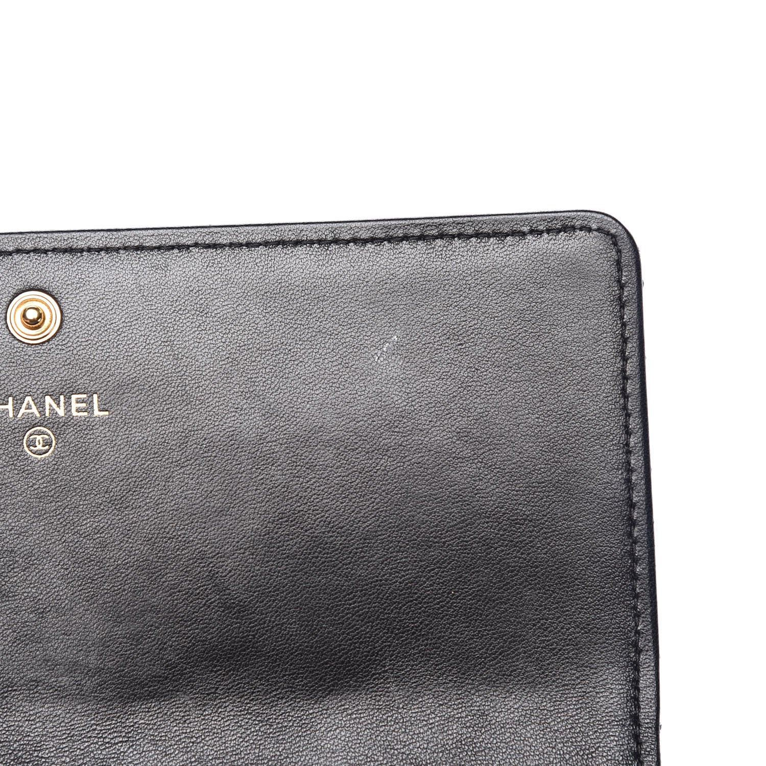 Chanel Lambskin Quilted Large Diamond CC Flap Wallet Black 12 of 14