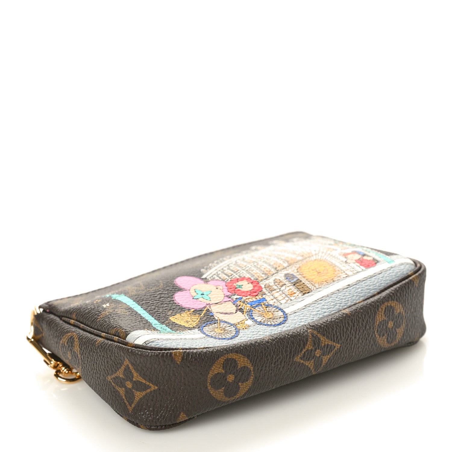 Louis Vuitton Monogram 2022 Christmas Animation Paris Mini Pochette Accessories Pink 4 of 10