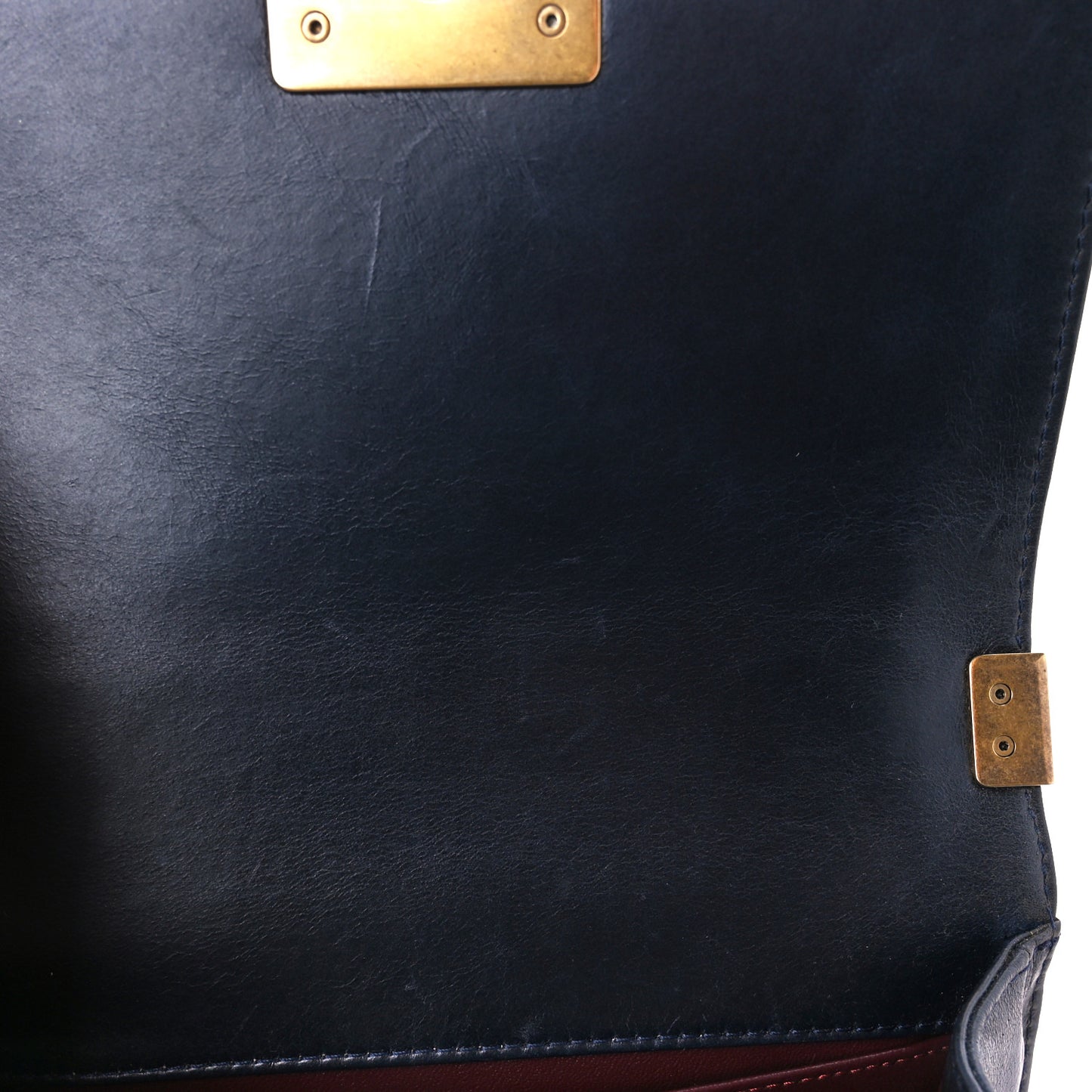 Calfskin Embossed Small Paris Salzburg Boy Flap Navy
