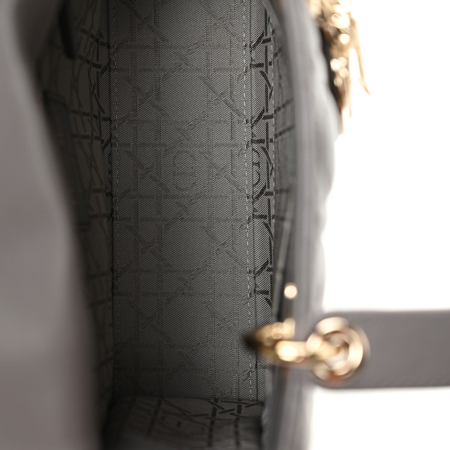 Christian Dior Lambskin Cannage Small Lucky Badges My Lady Dior Grey 5 of 11