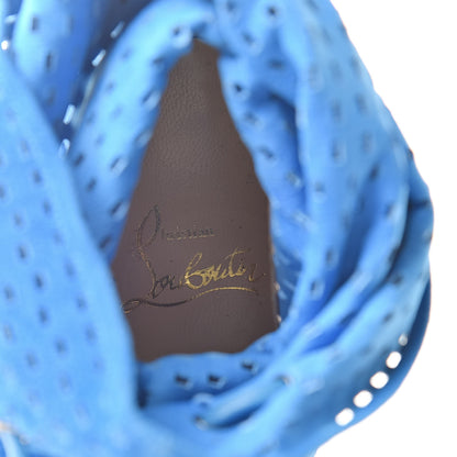 Christian Louboutin Perforated Nappa Suede Jennifer 120 Boots 36.5 Blue 6 of 10