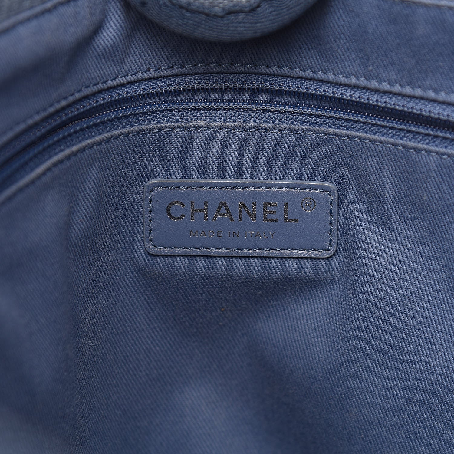 Chanel Canvas Small Deauville Tote Blue 6 of 15