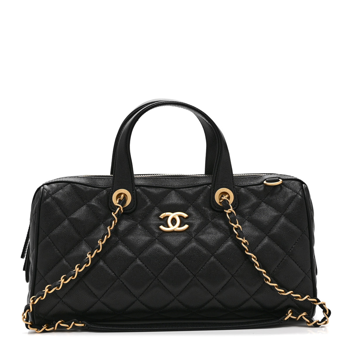 Chanel Caviar Quilted Large Bowling Bag Black 1 of 10