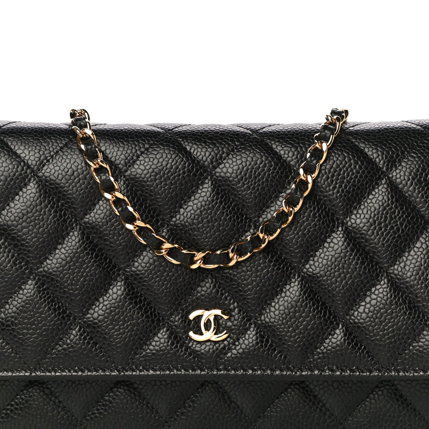 Chanel Caviar Quilted Wallet On Chain WOC Black 9 of 12