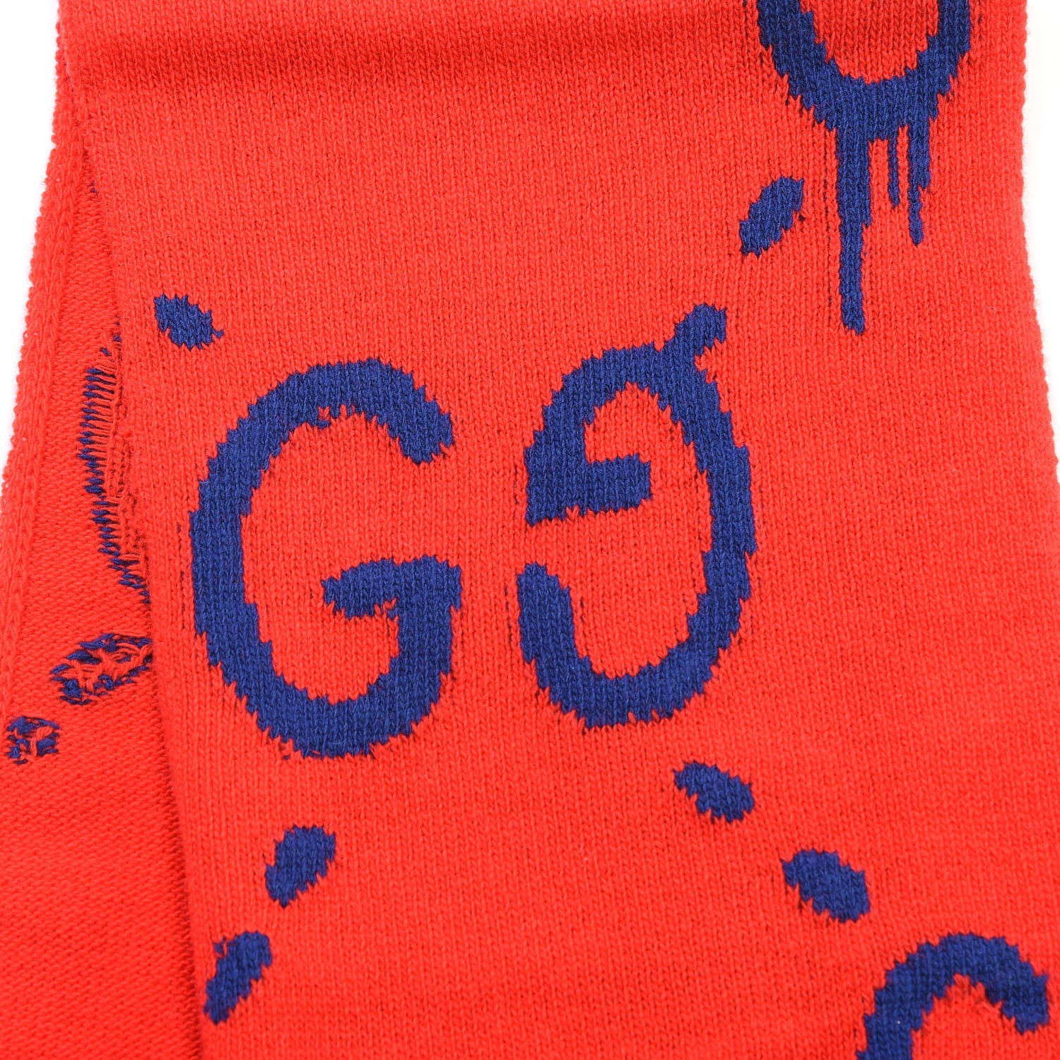 Gucci Wool Tricot GG Writers Scarf Flame Blue 3 of 4