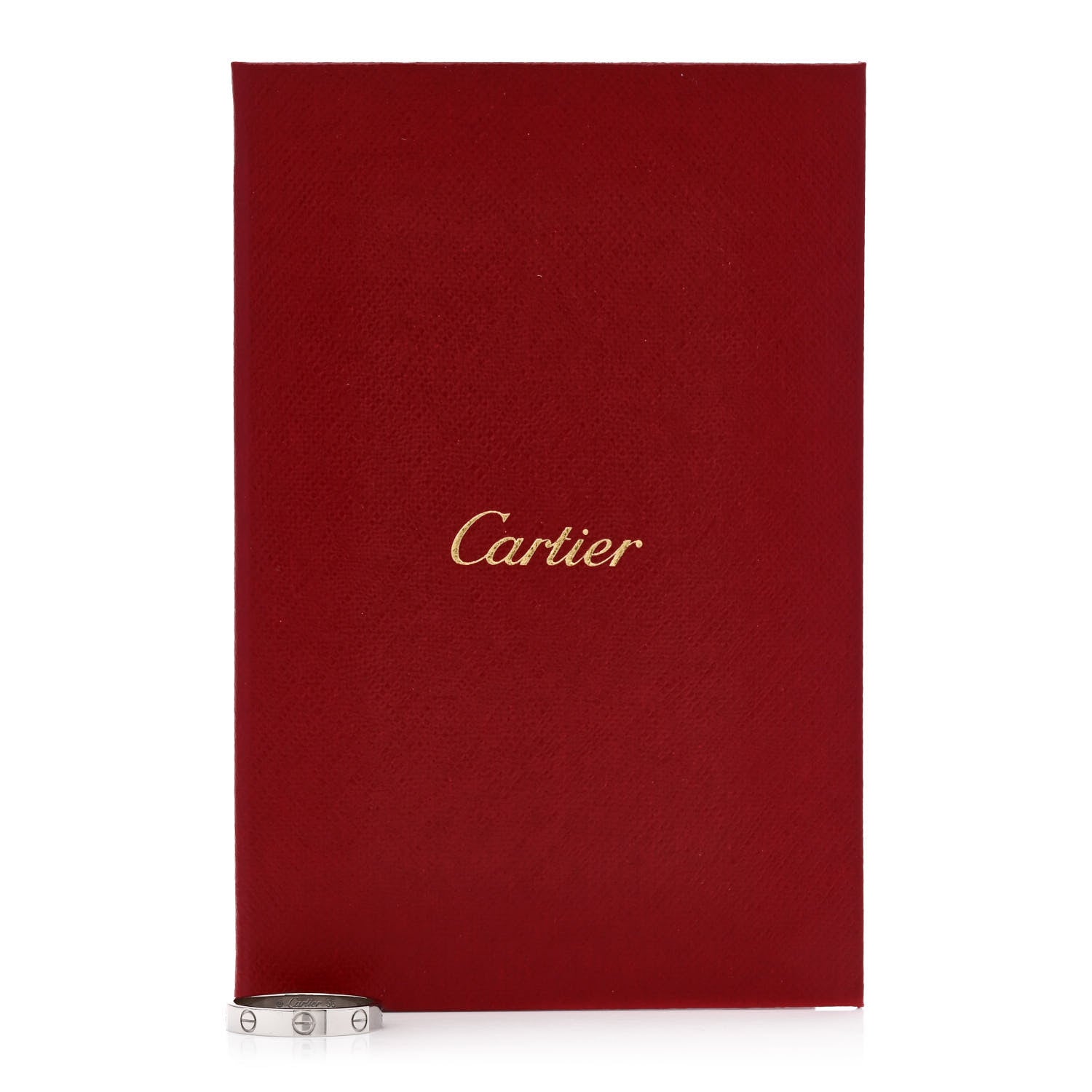 Cartier 18K White Gold 3.5mm LOVE Wedding Band Ring 56 7.5 5 of 5