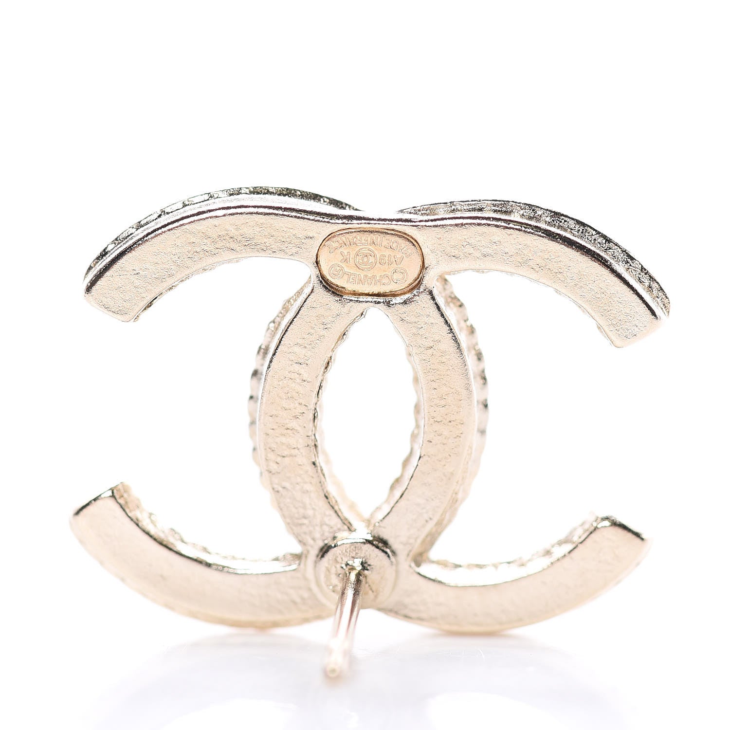 Chanel Crystal CC Earrings Gold 4 of 4
