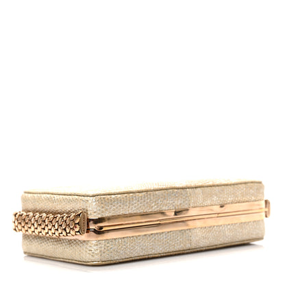 Bulgari Lizard Serpenti Hypnotic Jade Cocktail Clutch Gold 3 of 7