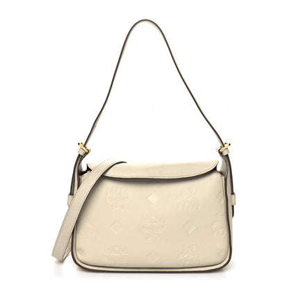 MCM Calfskin Ottomar Small Aren Flap Hobo Oatmeal 1 of 11