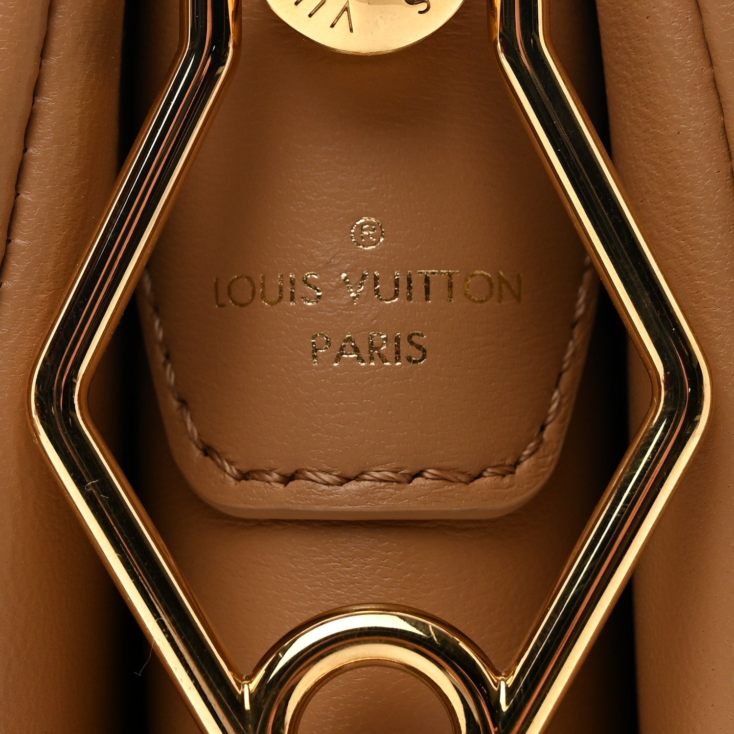 Louis Vuitton Lambskin Embossed Monogram Coussin PM Camel 9 of 11