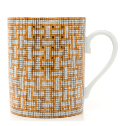 Hermes Porcelain Mosaique au 24 Mug Gold 1 of 8