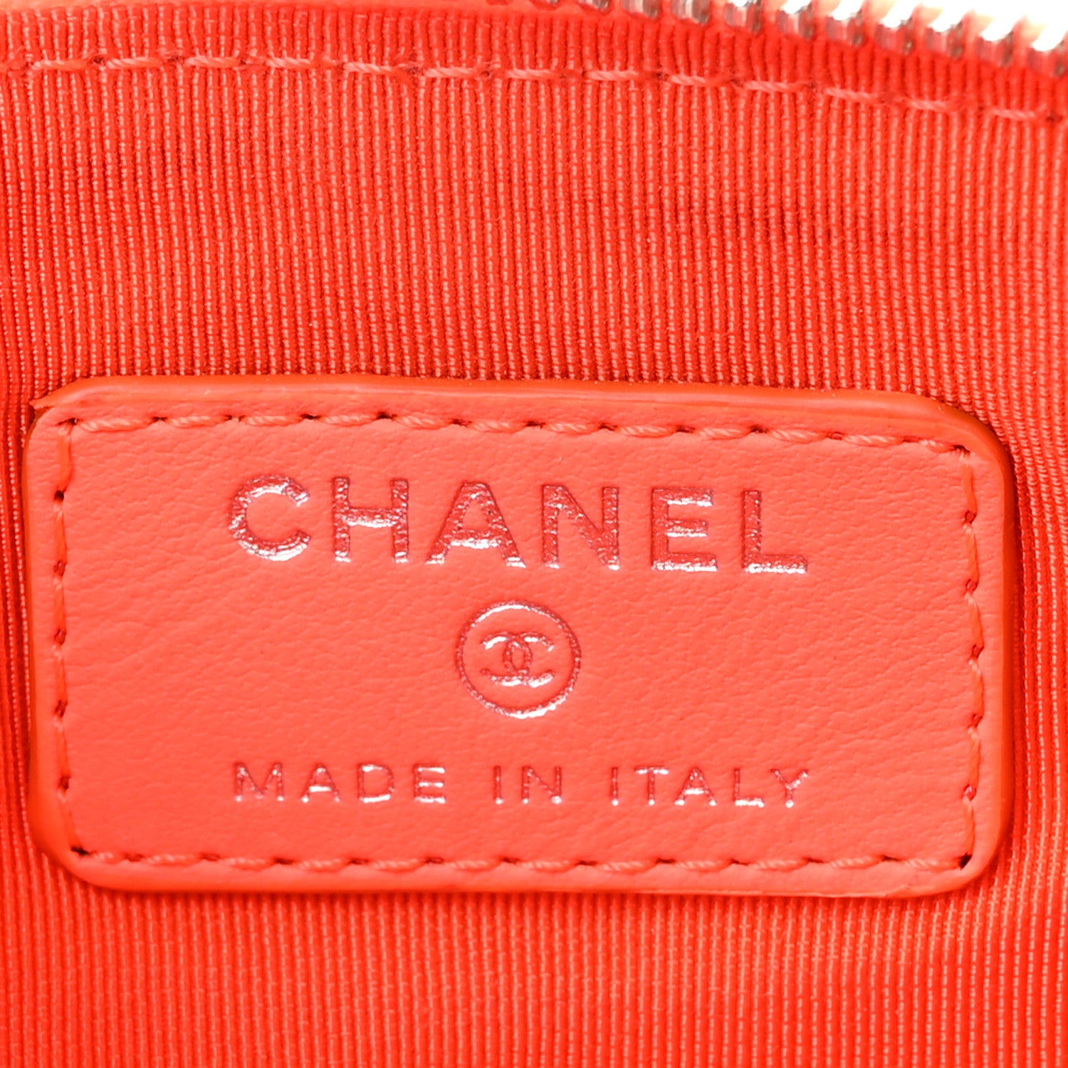 Chanel Goatskin Quilted Small Reissue Cosmetic Case Orange 6 of 8