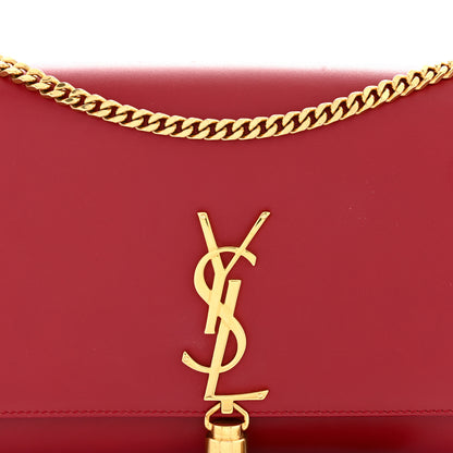 Saint Laurent Smooth Calfskin Medium Classic Monogram Kate Tassel Satchel Lipstick Red 8 of 12