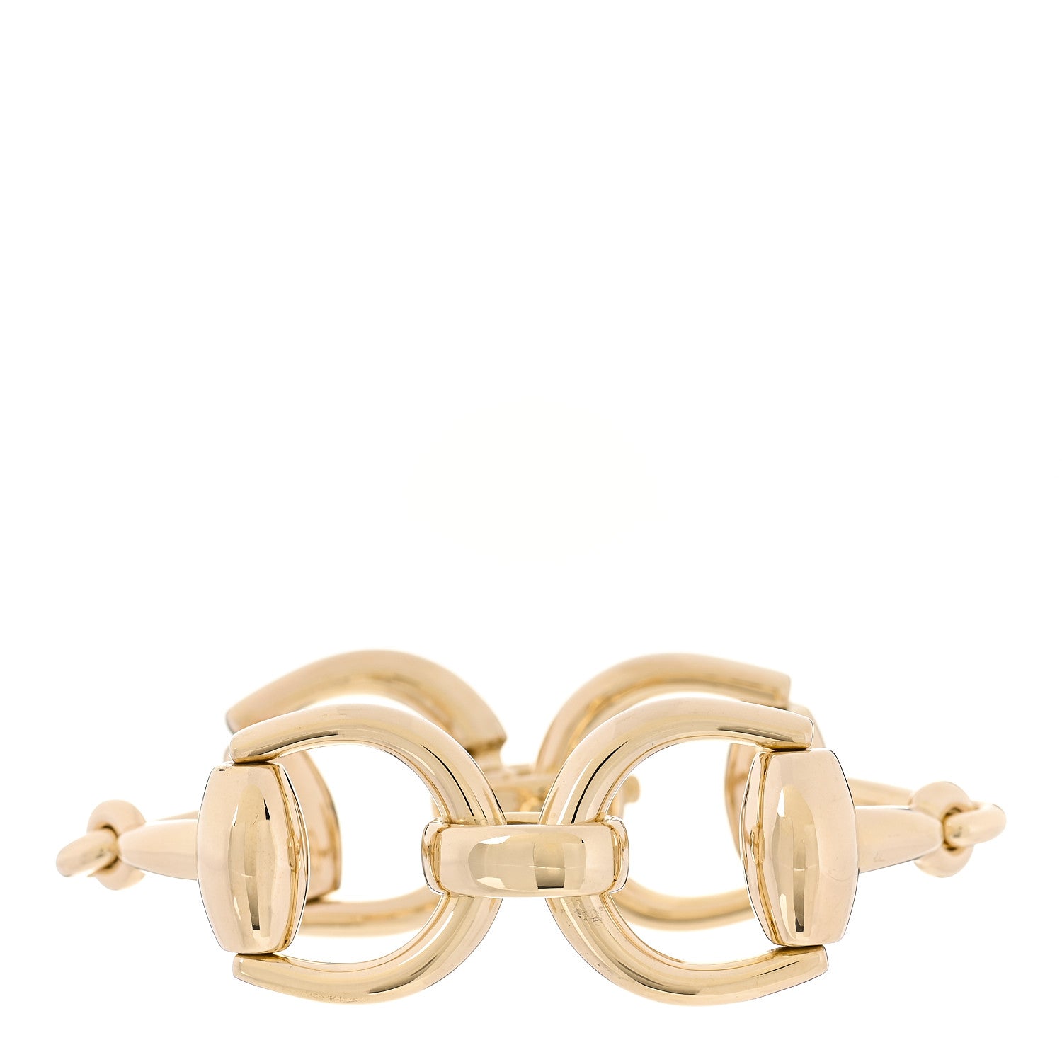 Gucci 18K Yellow Gold Large Horsebit Bracelet 1 of 5