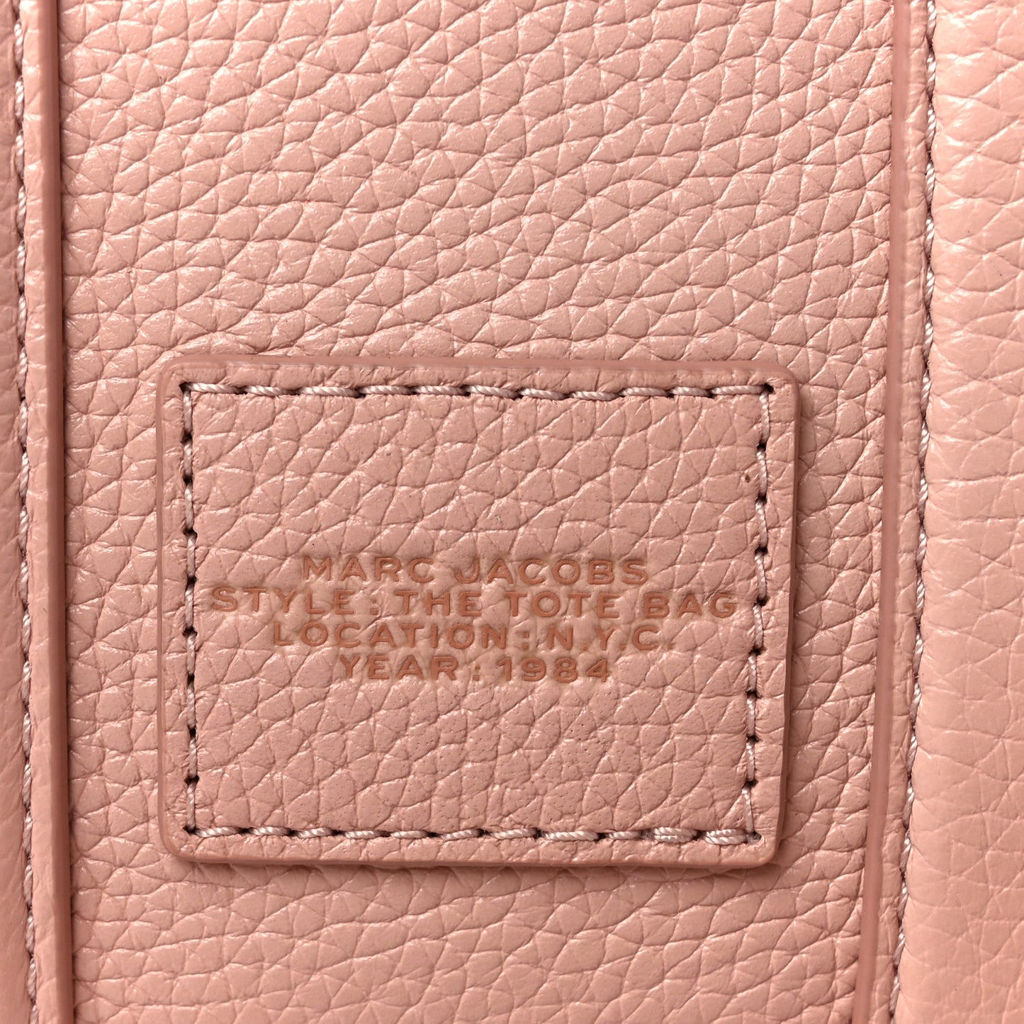 Grained Calfskin Micro The Tote Bag Rose