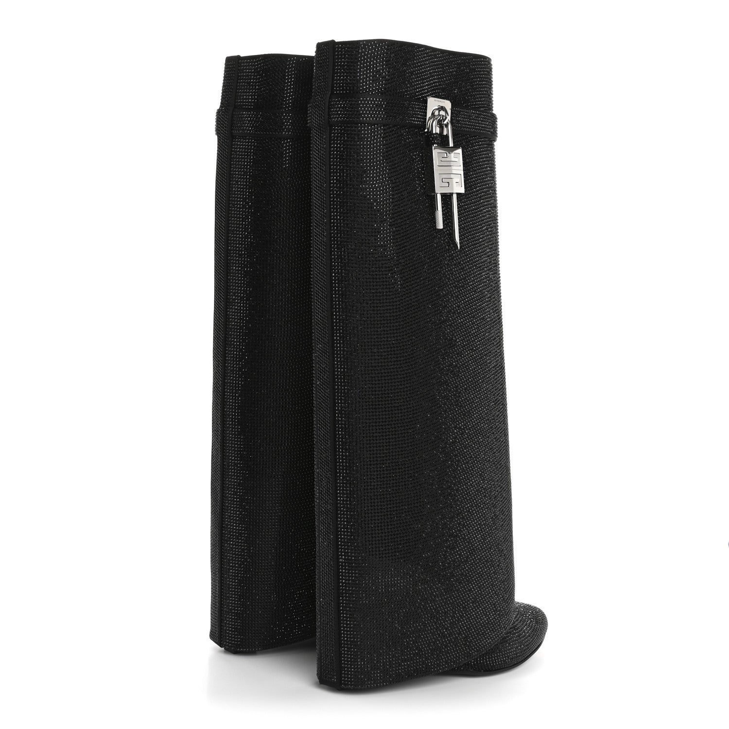 Givenchy Crystal Shark Lock Pant Boots 38.5 Black 4 of 9