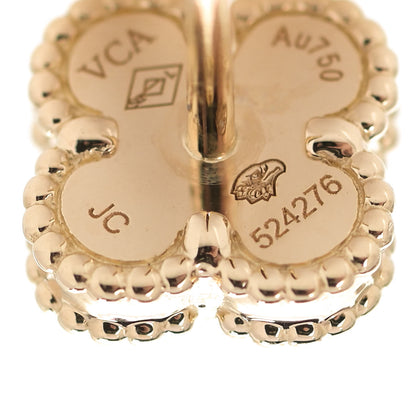 Van Cleef & Arpels 18K Yellow Gold Mother of Pearl Sweet Alhambra Earrings 3 of 6