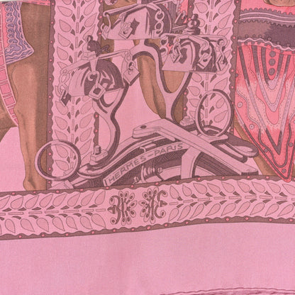 Hermes Silk Dip Dye La Danse Du Cheval Marwari Scarf 90 2 of 5