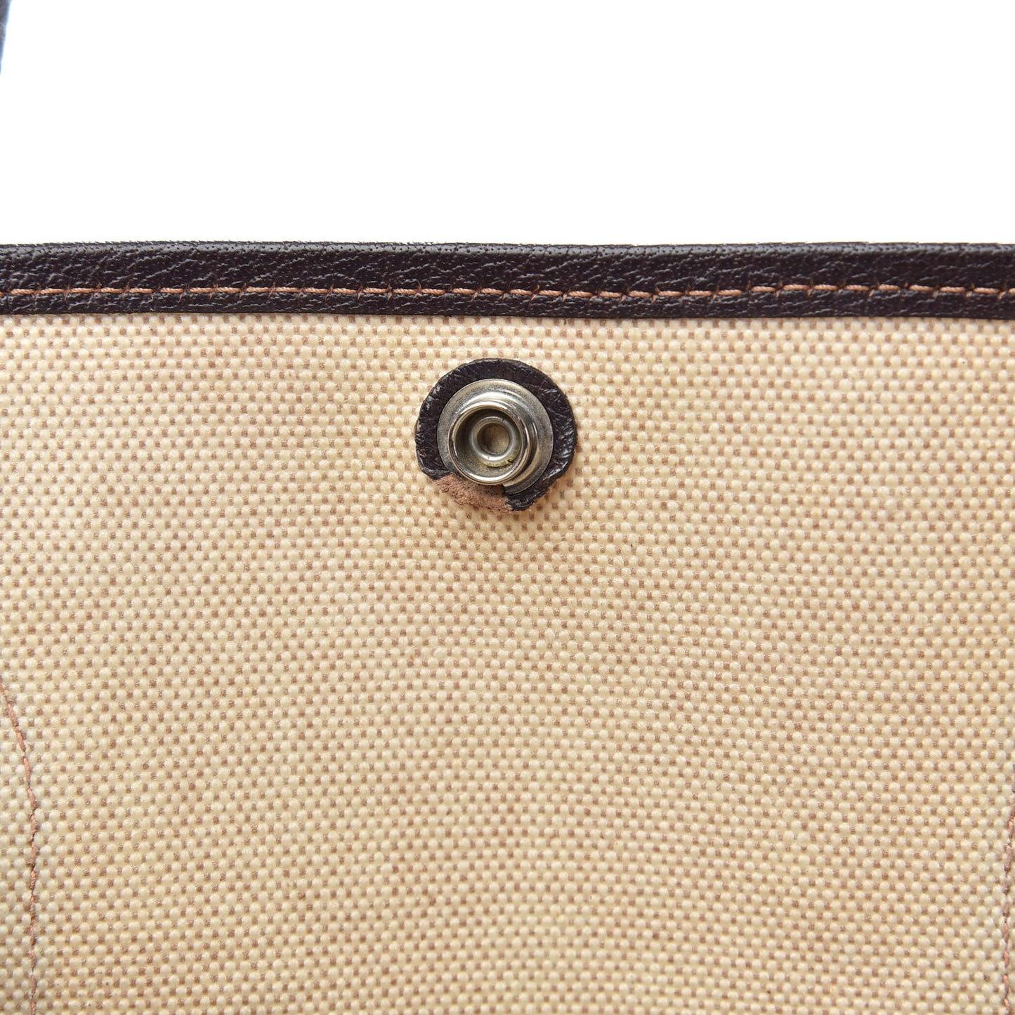 Toile Buffle Gala Garden Party Tote 36 MM Marron Fonce