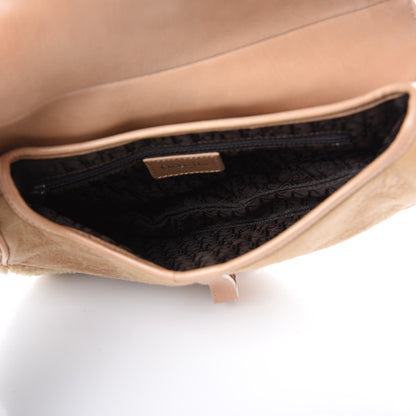 Christian Dior Shearling Flight Saddle Bag Beige 5 of 13