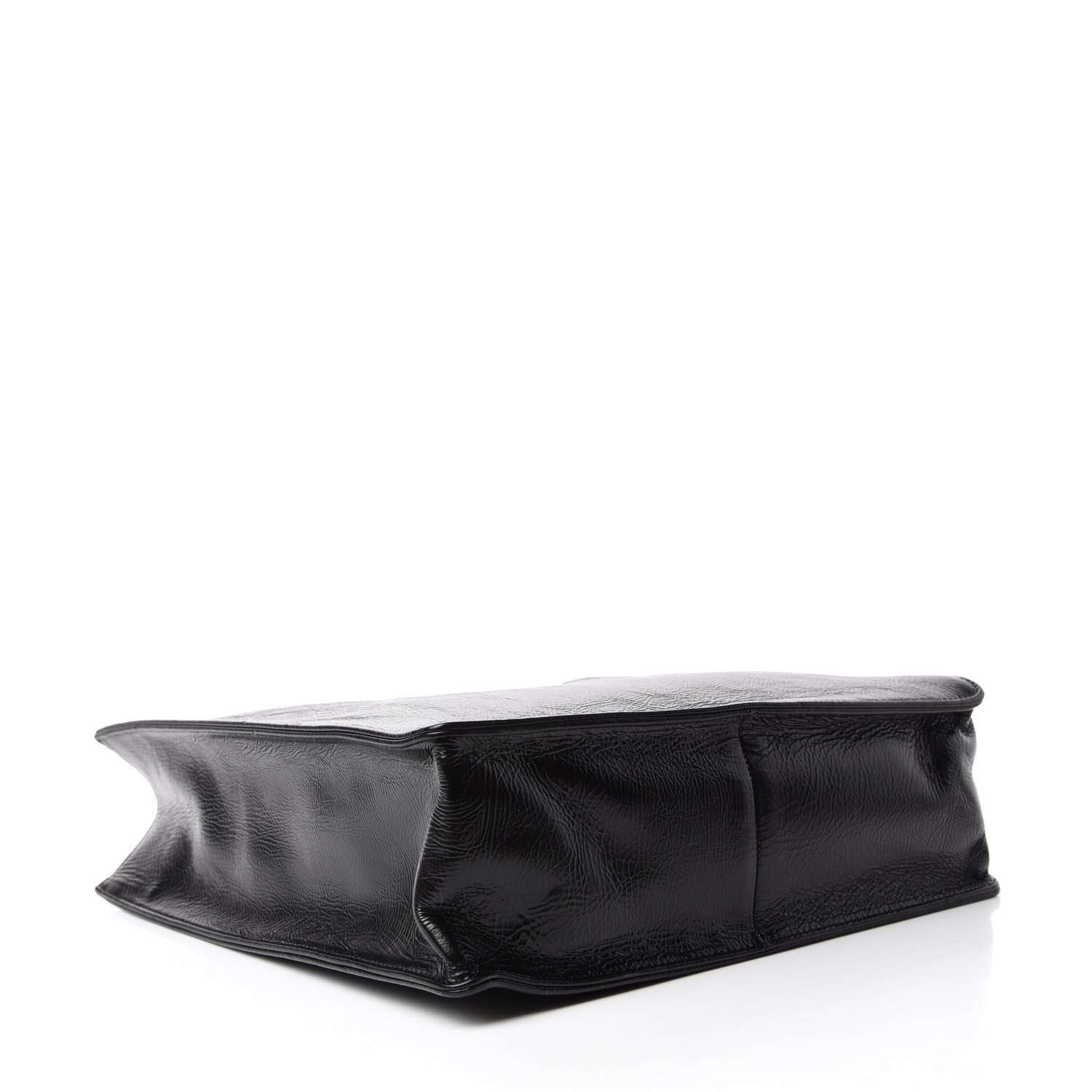 Chanel Shiny Aged Calfskin North South Shopping Bag Black 4 of 11