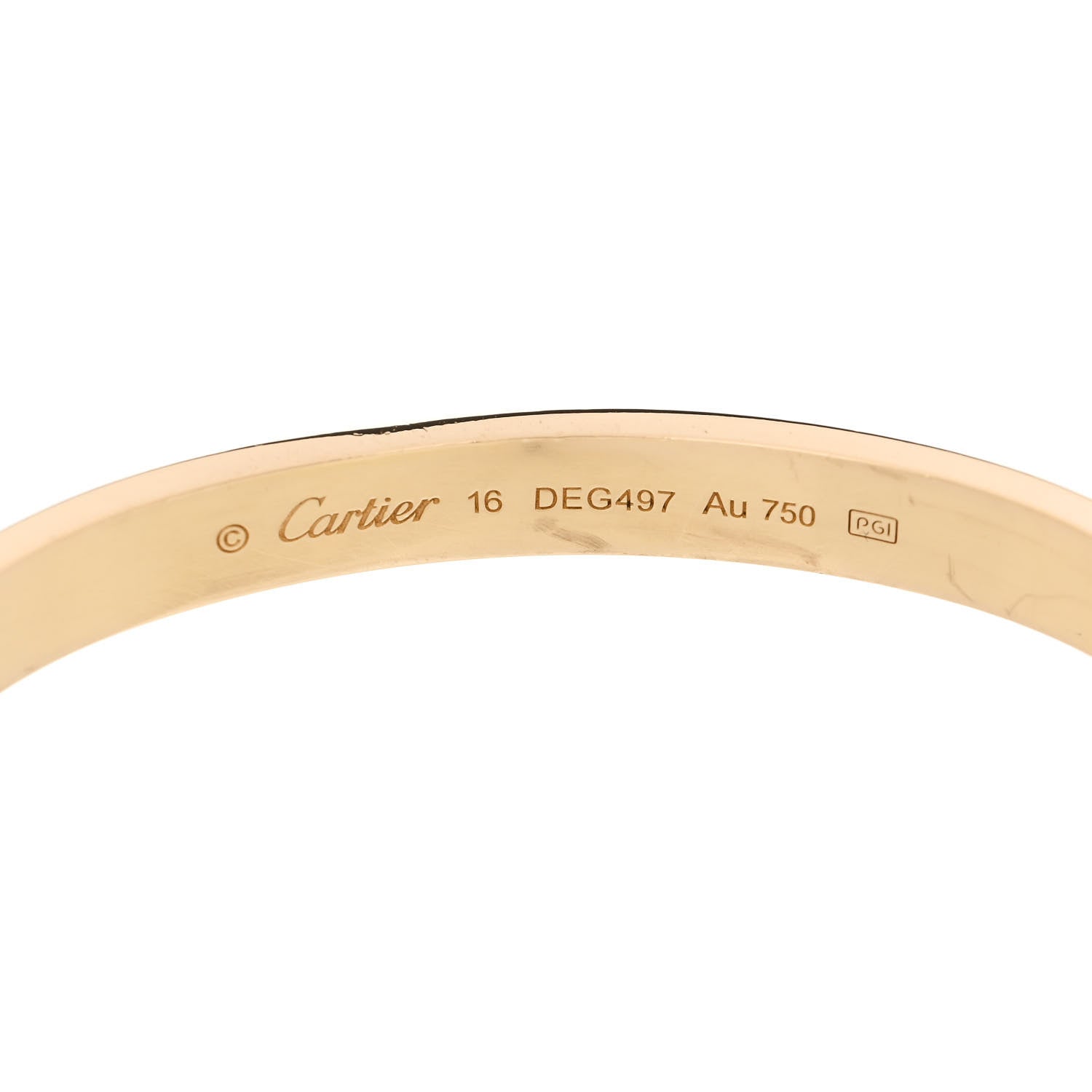 Cartier 18K Yellow Gold LOVE Bracelet 16 6 of 9