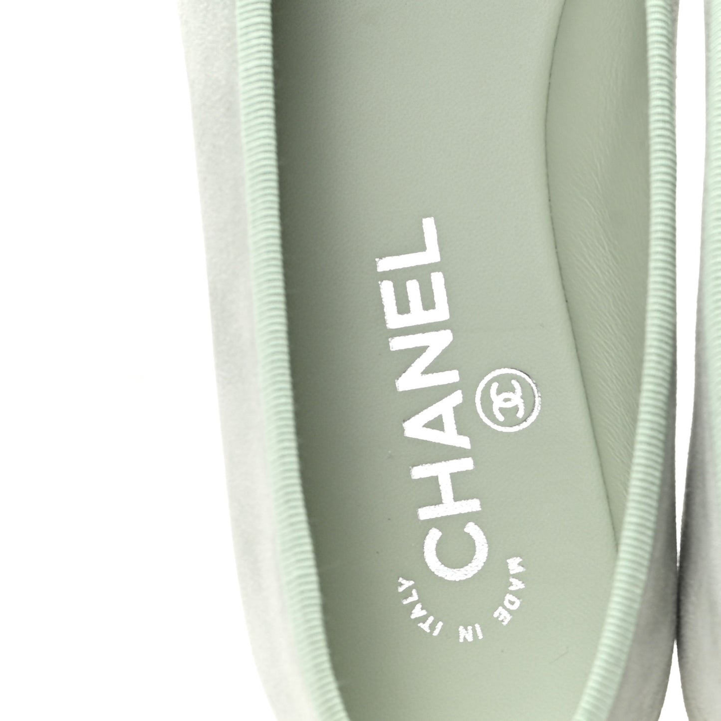 Suede Cap Toe CC Ballerina Flats 38 Light Green Green