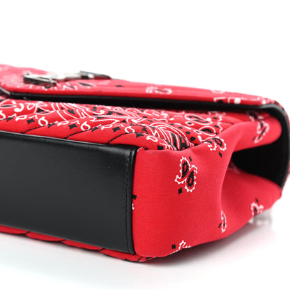 Saint Laurent Canvas Bandana Matelasse Chevron Medium College Bag Red 8 of 9