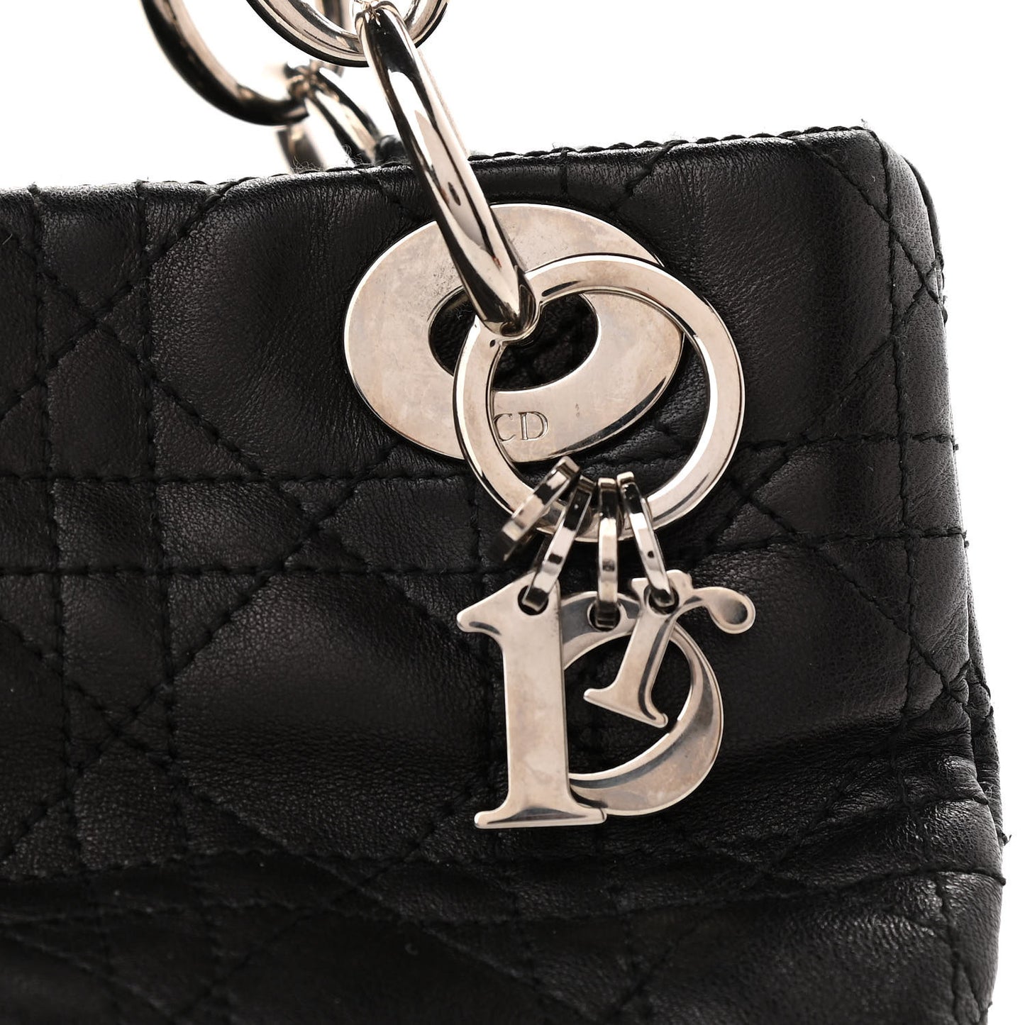Lambskin Cannage Lady Dior Shoulder Bag Black