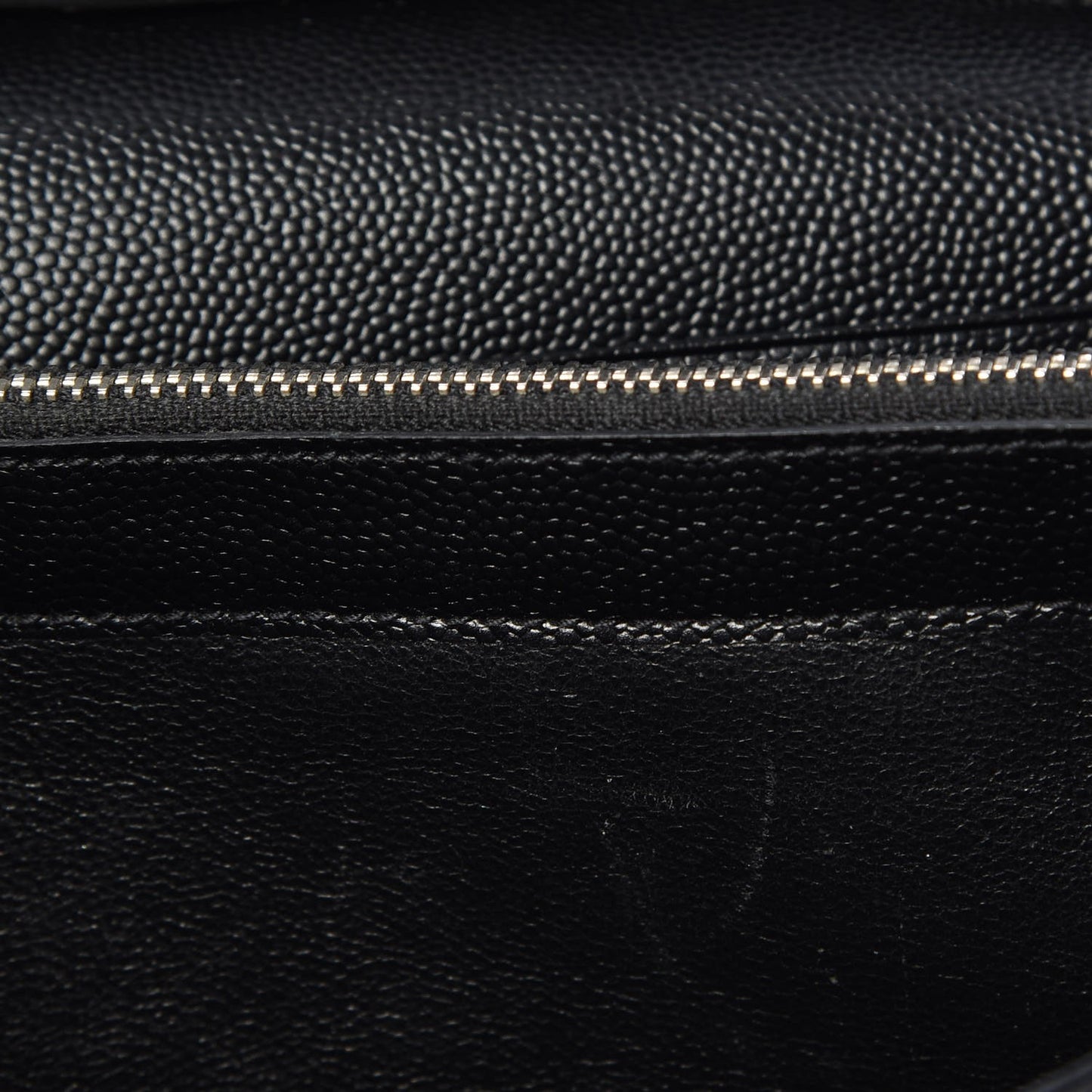 Grain De Poudre Matelasse Chevron Monogram Chain Wallet Black