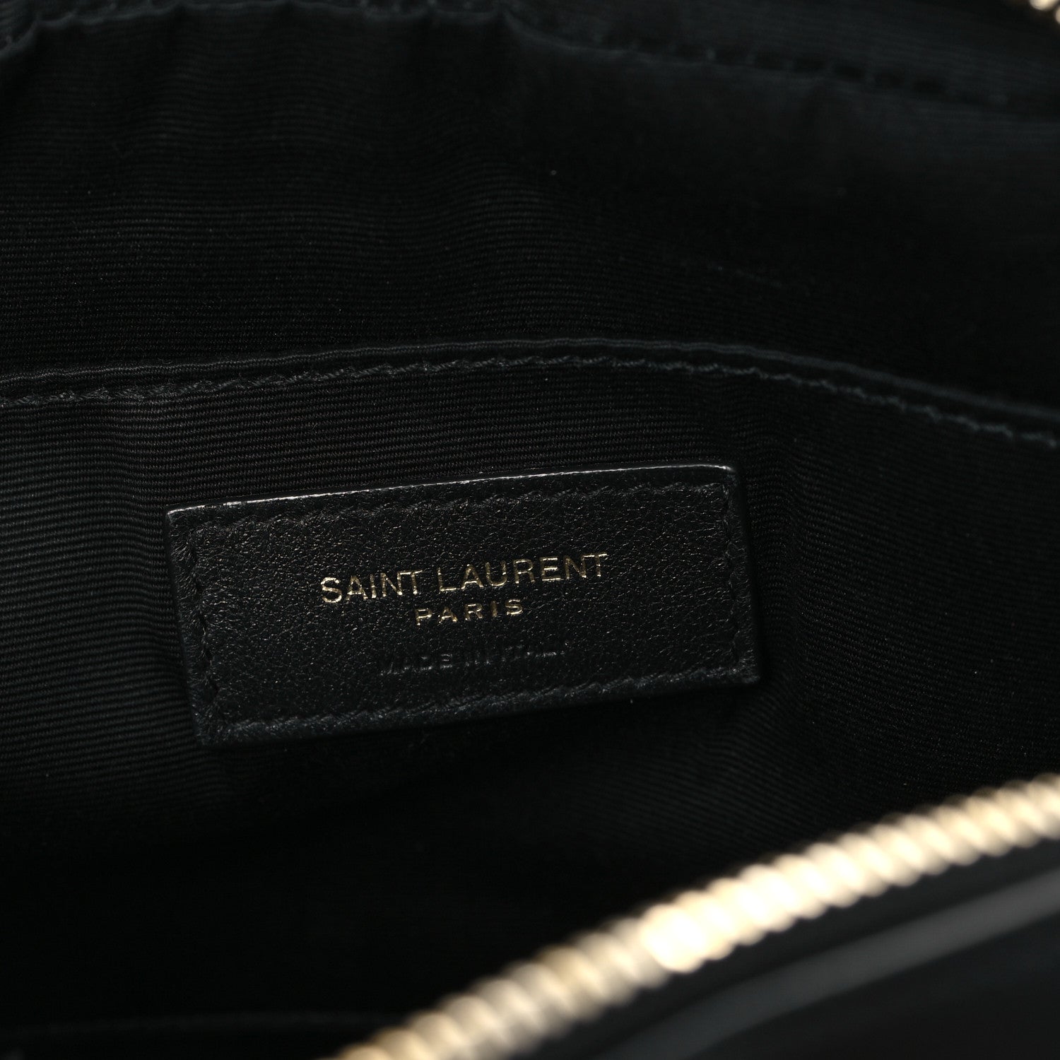 Saint Laurent Calfskin Matelasse Monogram Lou Camera Bag Black 6 of 11