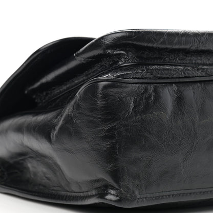 Saint Laurent Crinkled Calfskin Matelasse Monogram Medium Niki Chain Satchel Black 9 of 13
