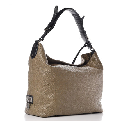 Louis Vuitton Monogram Lambskin Antheia Hobo PM Olive 3 of 9