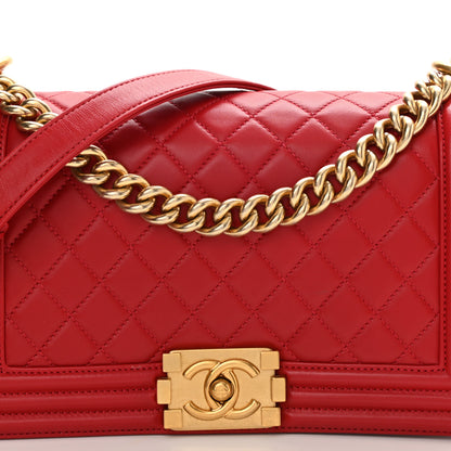 Chanel Lambskin Quilted Medium Boy Flap Red 8 of 11