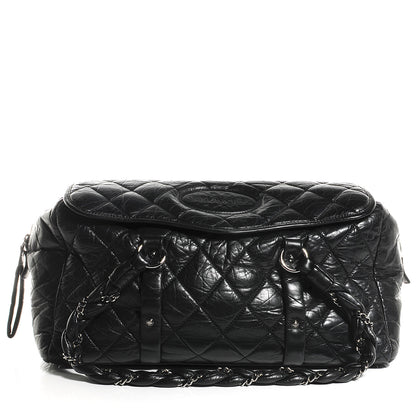 Chanel Distressed Lambskin Lady Braid Flap Tote Black 1 of 8