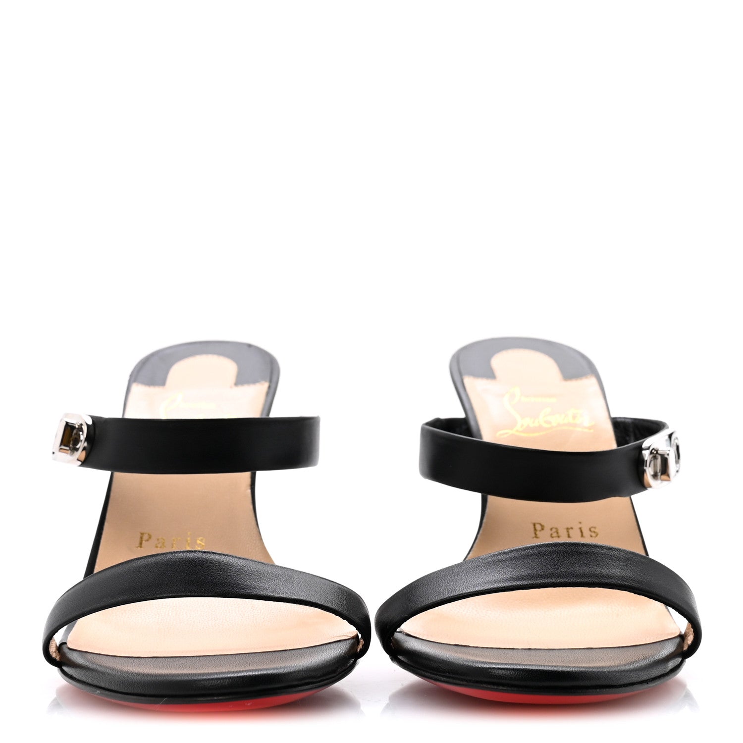 Christian Louboutin Kid Lock Me 85 Slide Sandals 36 Black 3 of 9